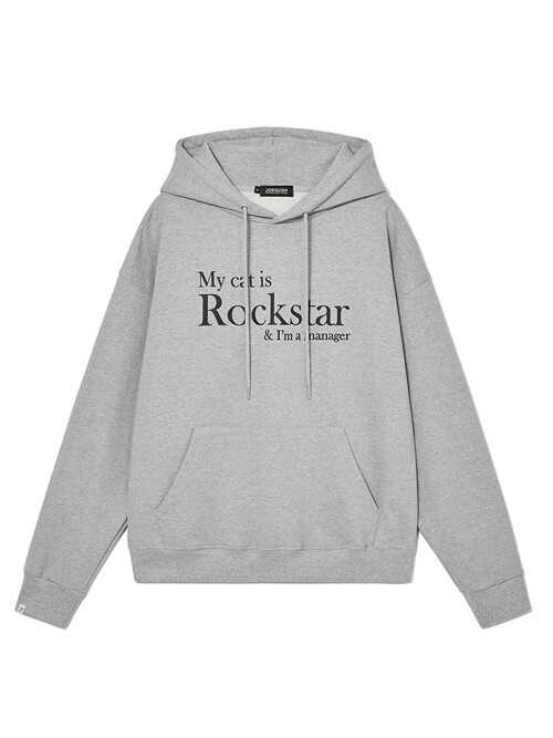MY CAT IS ROCKSTAR HOODIE (GREY/BLACK)