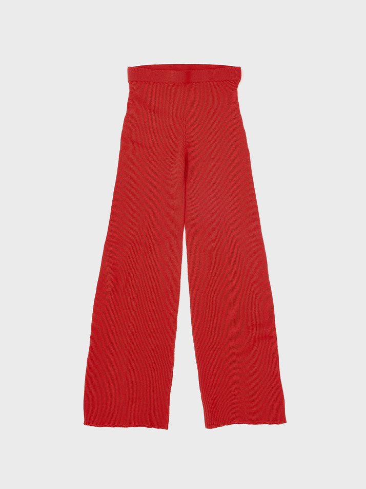 22FW SLIM SIDE KNIT PANTS - RED