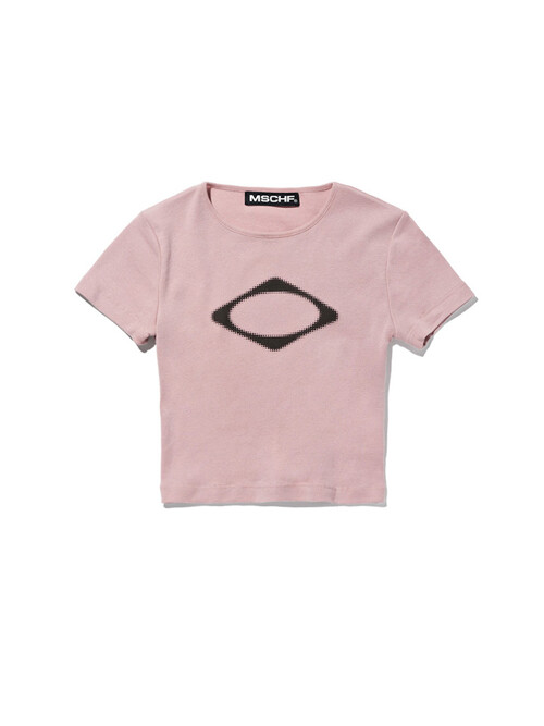 RHOMBUS BLUR T-SHIRTS MINI (DUSTY PINK)