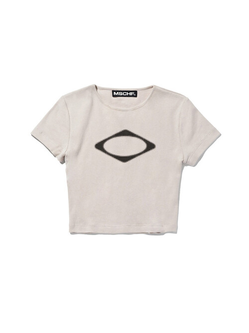 RHOMBUS BLUR T-SHIRTS MINI (LIGHT BEIGE)