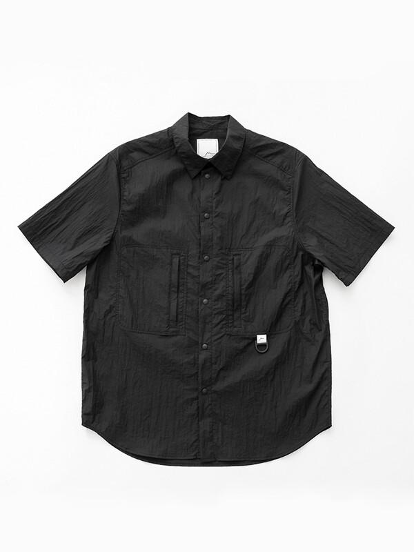 Nylon Short Sleeve Hiker Shirts - Black