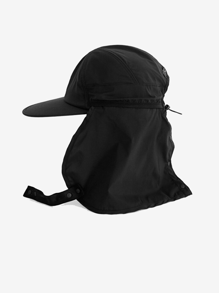Stretch Nylon Sunvisor Cap Solid - Black