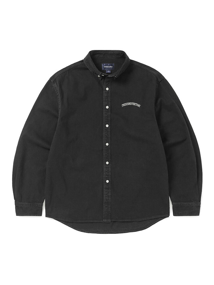 Washed Denim Shirt Black