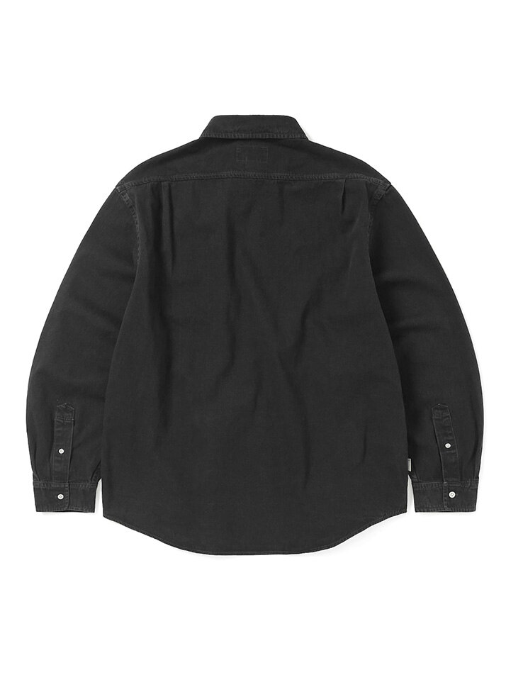 Washed Denim Shirt Black