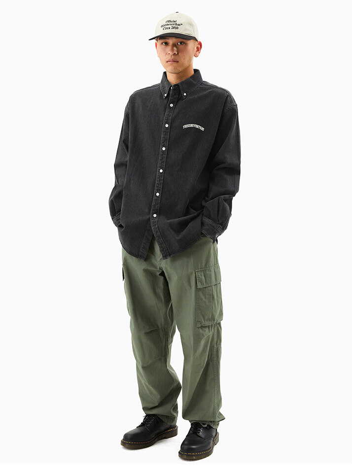 Washed Denim Shirt Black