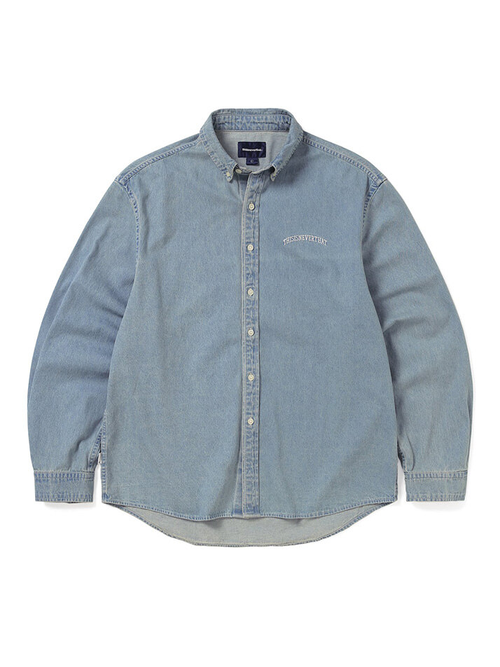 Washed Denim Shirt Washed Blue