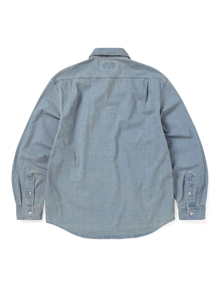 Washed Denim Shirt Washed Blue