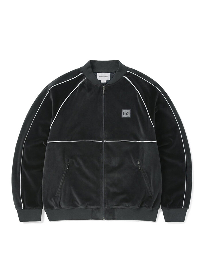 Velour Track Jacket Black