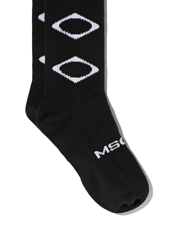 RHOMBUS KNEE SOCKS (BLACK)
