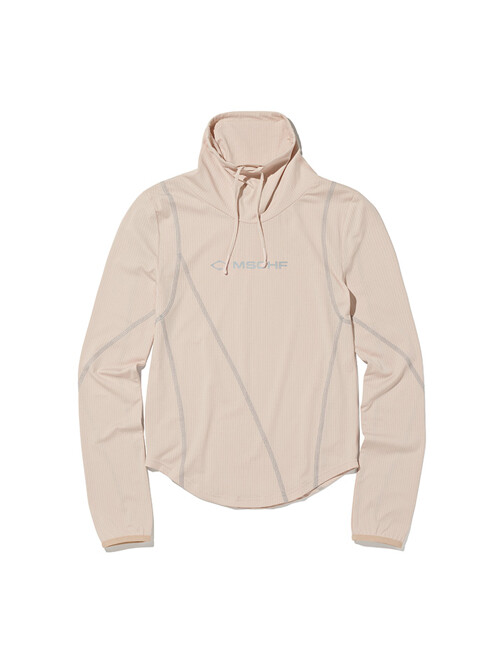 TURTLE NECK KNIT TOP (BEIGE)