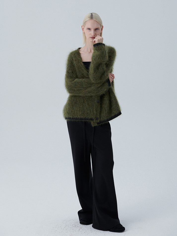 GABI CARDIGAN - BOTTLE GREEN