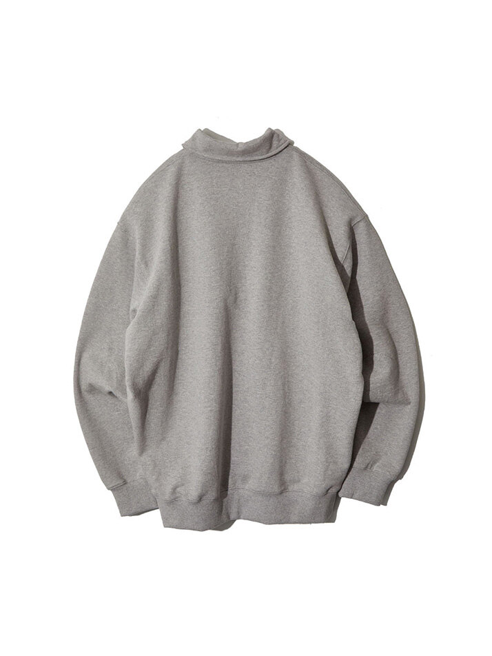 HALF ZIP-UP SWEATSHIRT (MELANGE GREY)