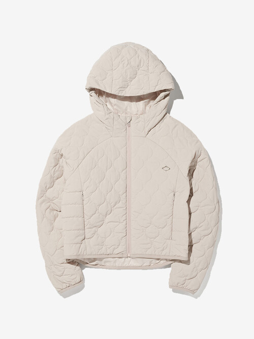 QUILTED HOODED JACKET (IVORY)