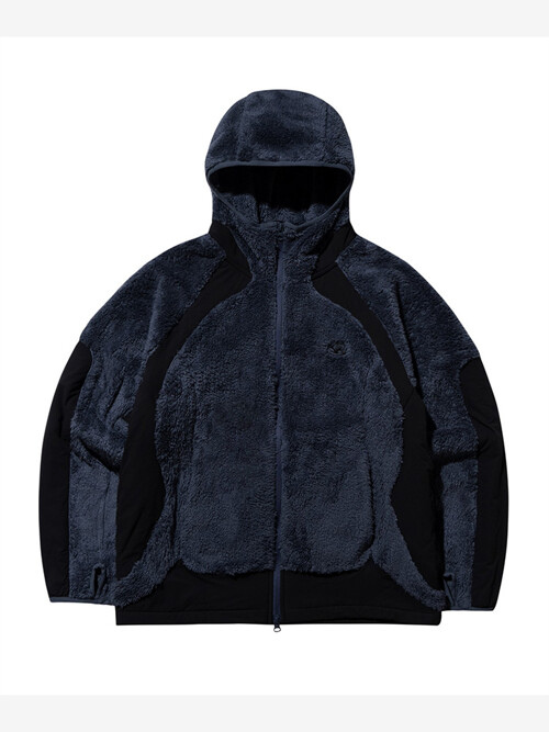 23FW FLEECE HOODED JACKET MIDNIGHT BLUE