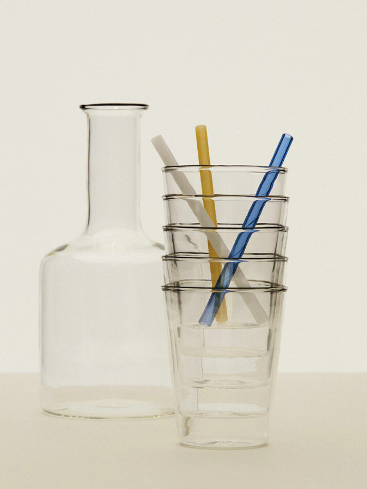 Sip Cocktail Straw Set of 4 Opaque mix