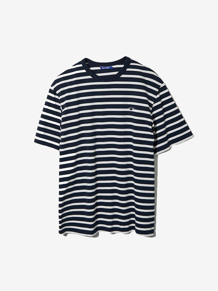 BASIC STRIPE S/S T-SHIRT (NAVY STRIPE)