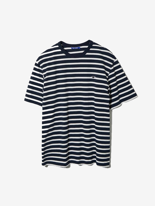 BASIC STRIPE S/S T-SHIRT (NAVY STRIPE)