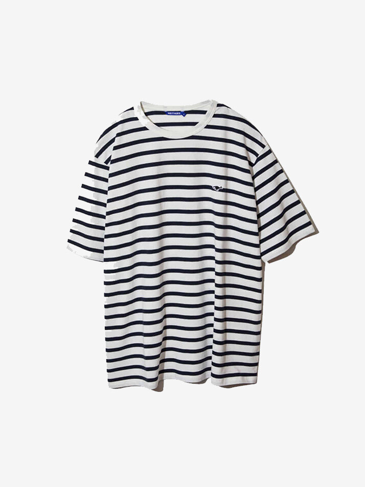 BASIC STRIPE S/S T-SHIRT (OFF WHITE STRIPE)