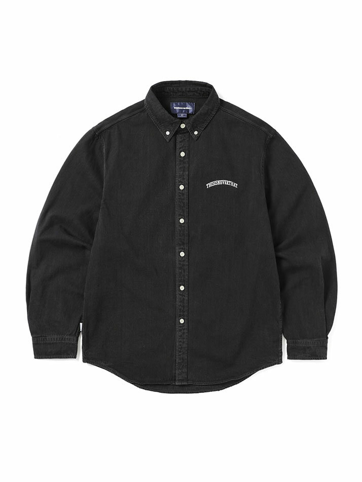 Washed Denim Shirt Black