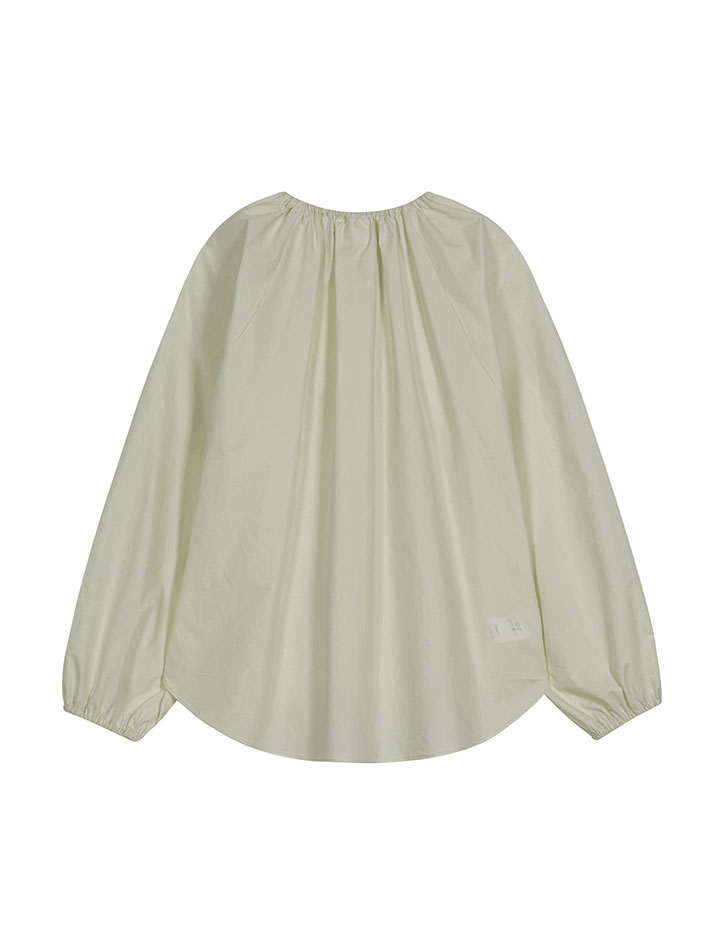 SIDE TIE NECK BLOUSE PALE GREEN