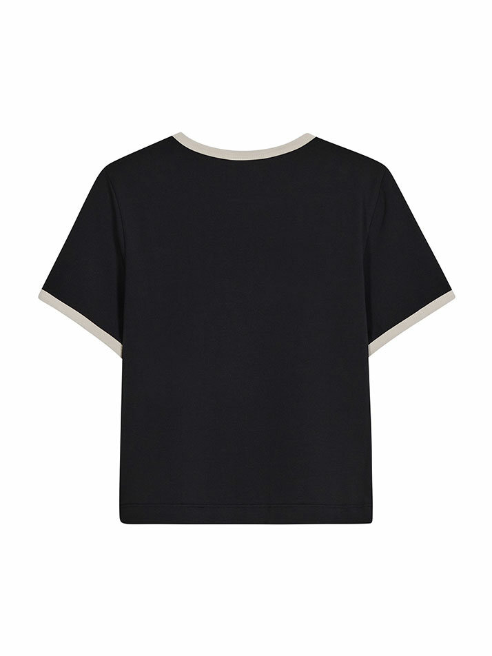 COLORATION EMBROIDERED TEE BLACK