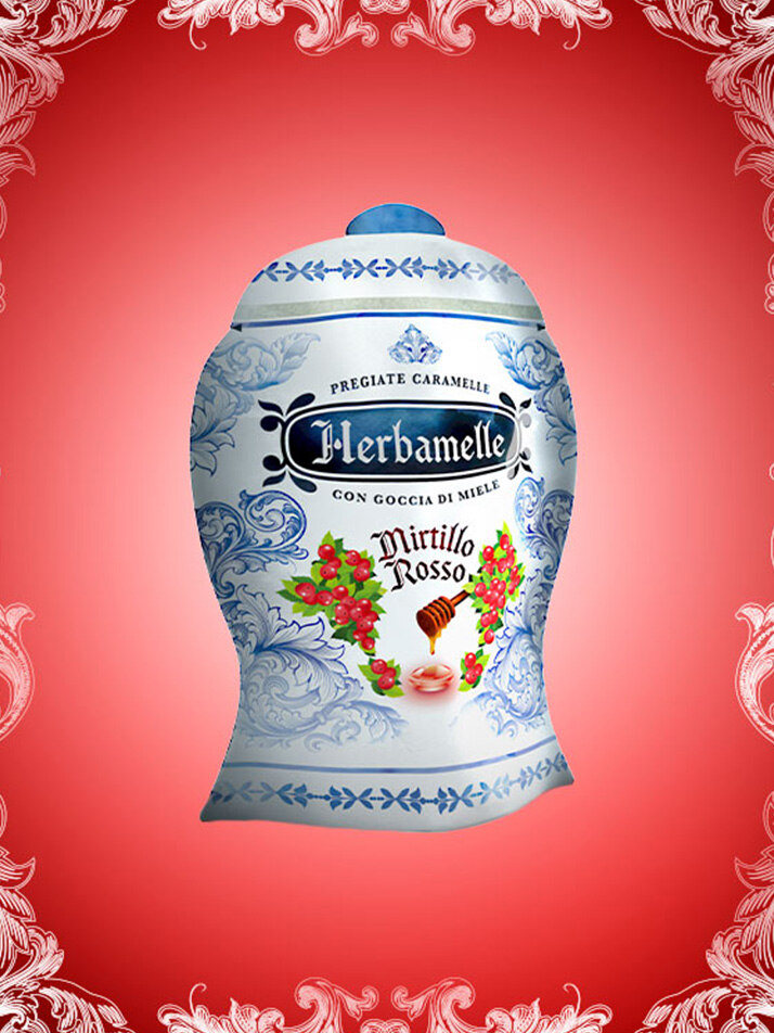 에르바멜레 허니드롭 크랜베리 캔디 75g