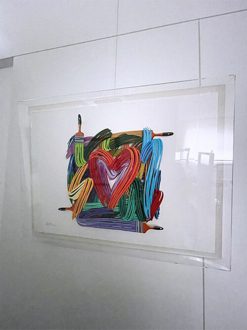 Graffiti Heartist - Hand painted Paper Cut, 데이비드 걸스타인 (David Gerstein)