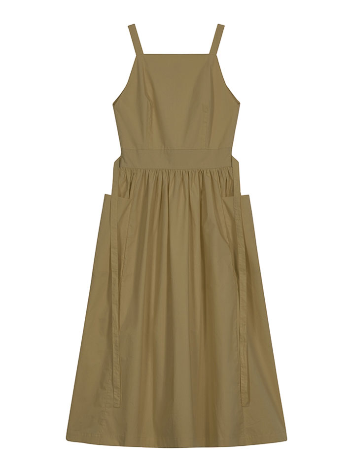 APRON DRESS BEIGE