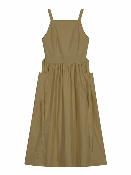 APRON DRESS BEIGE