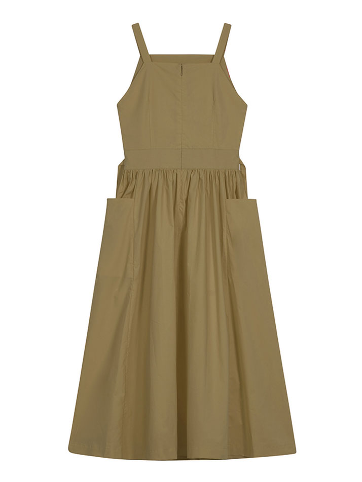 APRON DRESS BEIGE