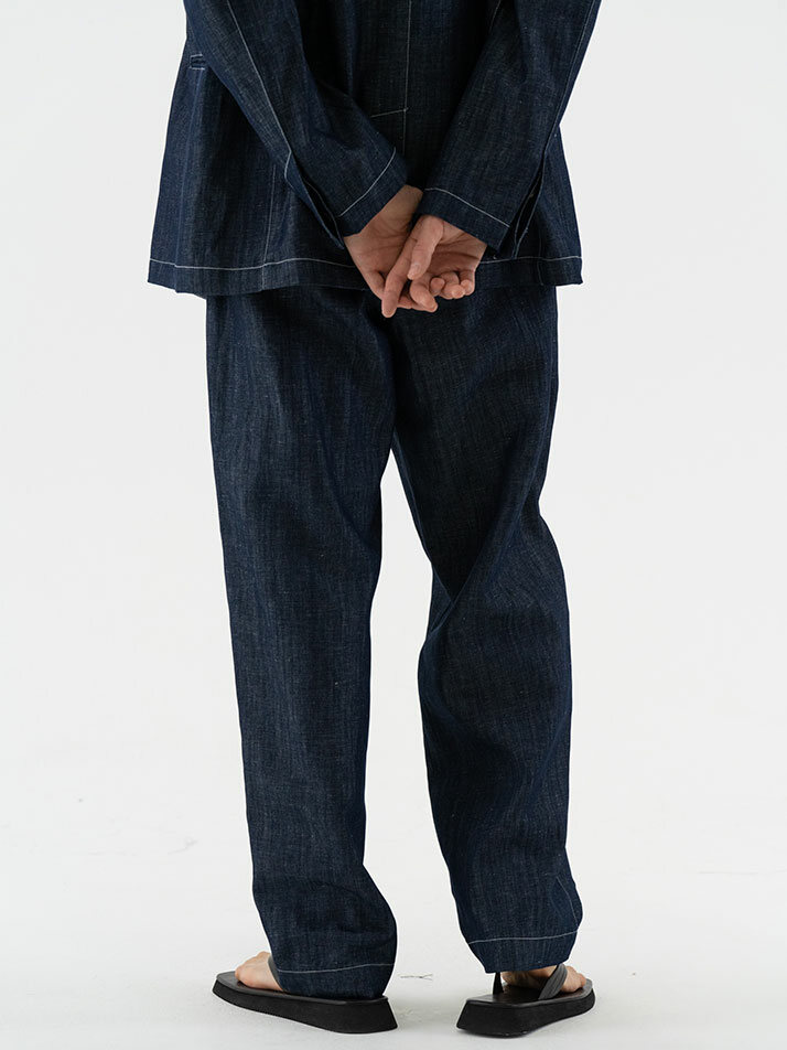 BELTED PANTS INDIGO