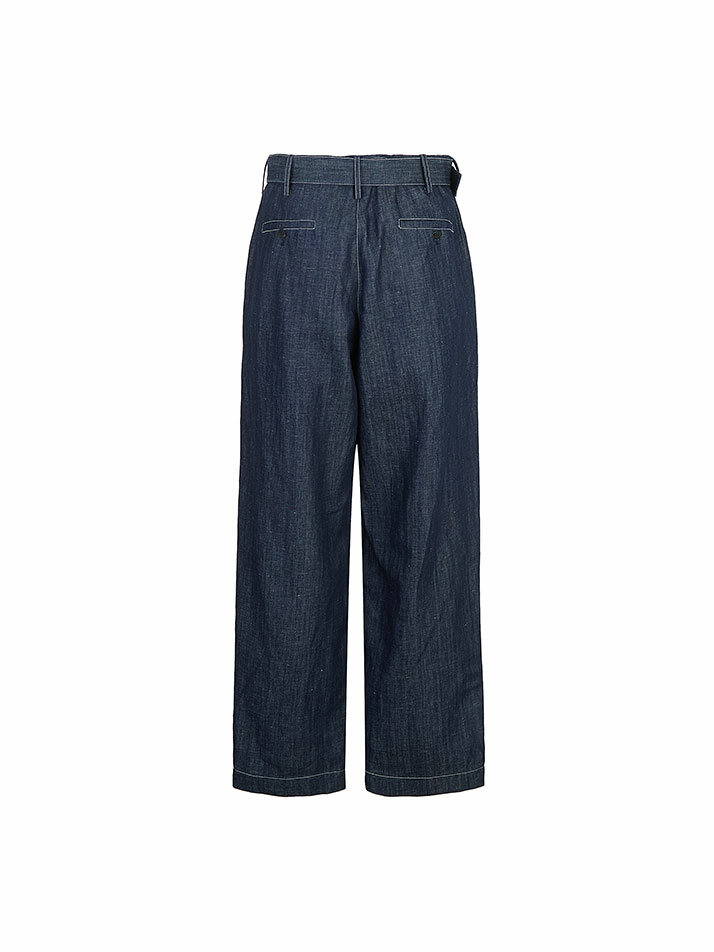 BELTED PANTS INDIGO