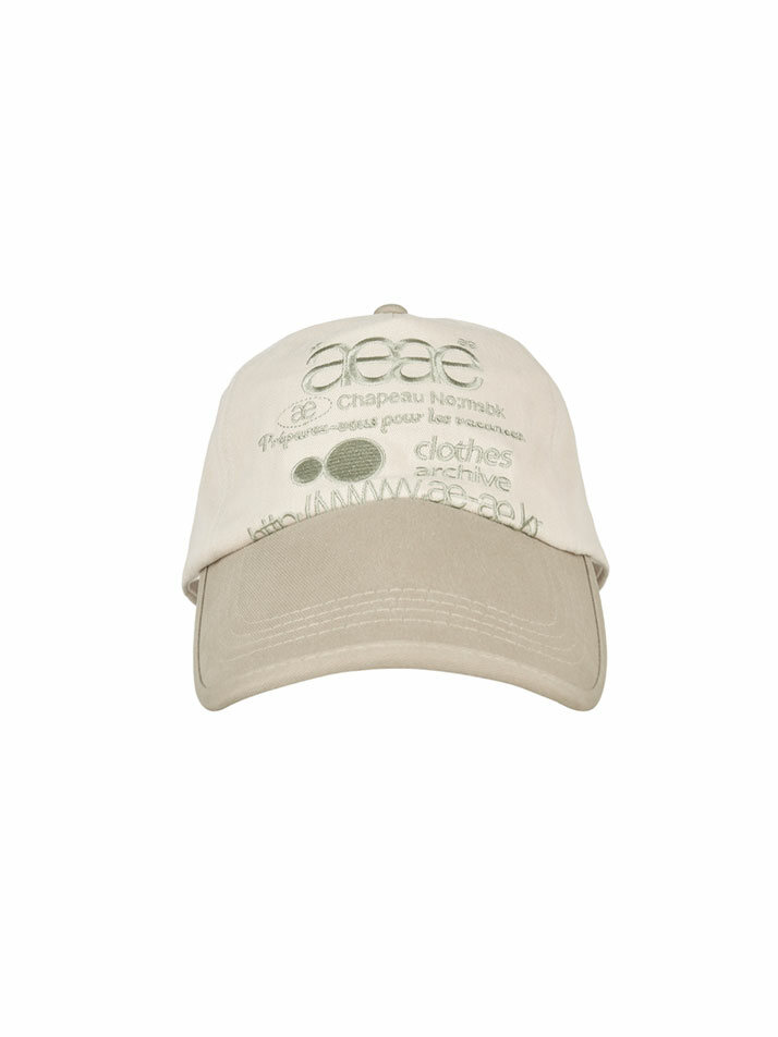 WEB LOGO 5 PANNEL BALL CAP KHAKI