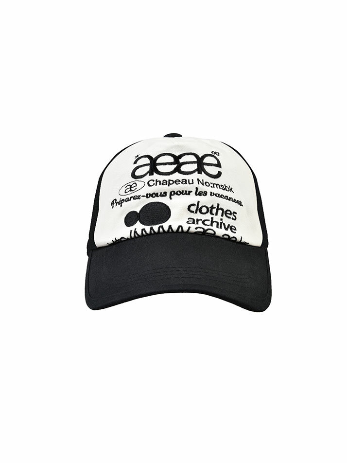 WEB LOGO TWO TONE BALL CAP BLACK/WHITE