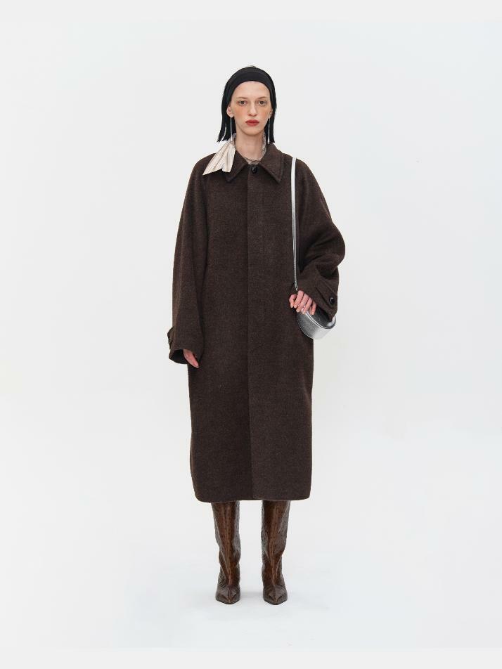 Wool Raglan Long Coat