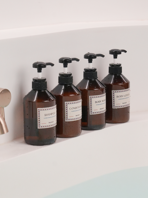 [선물패키지] 아난티 허니 캐모마일 샴푸+컨디셔너+바디워시+바디로션 500ml 4종