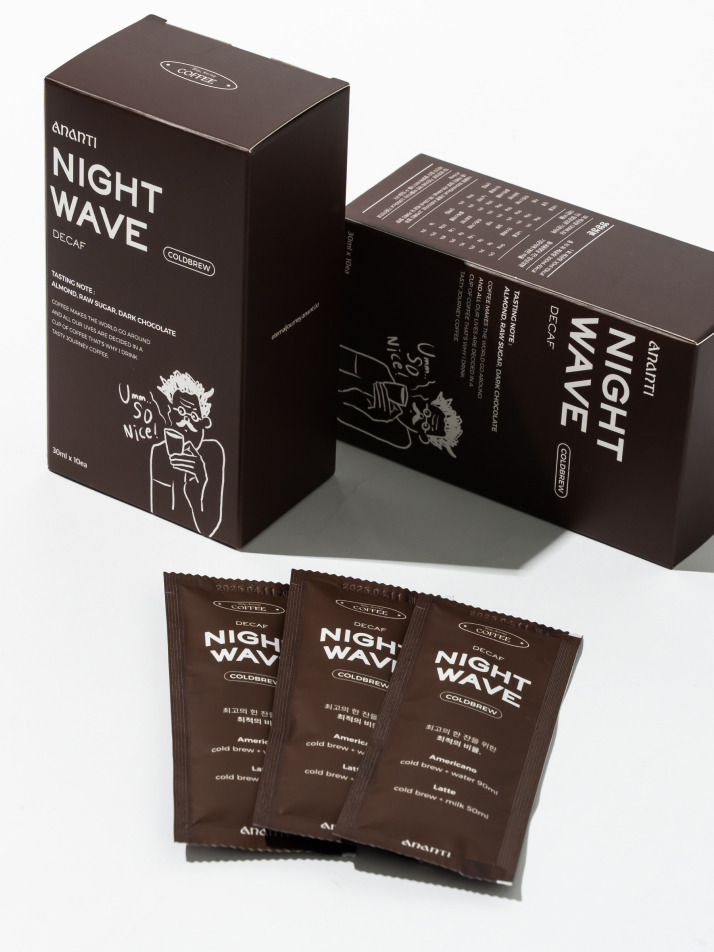 [선물패키지] 아난티 커피 NIGHT WAVE 디카페인 (콜드브루 파우치 + 드립백)