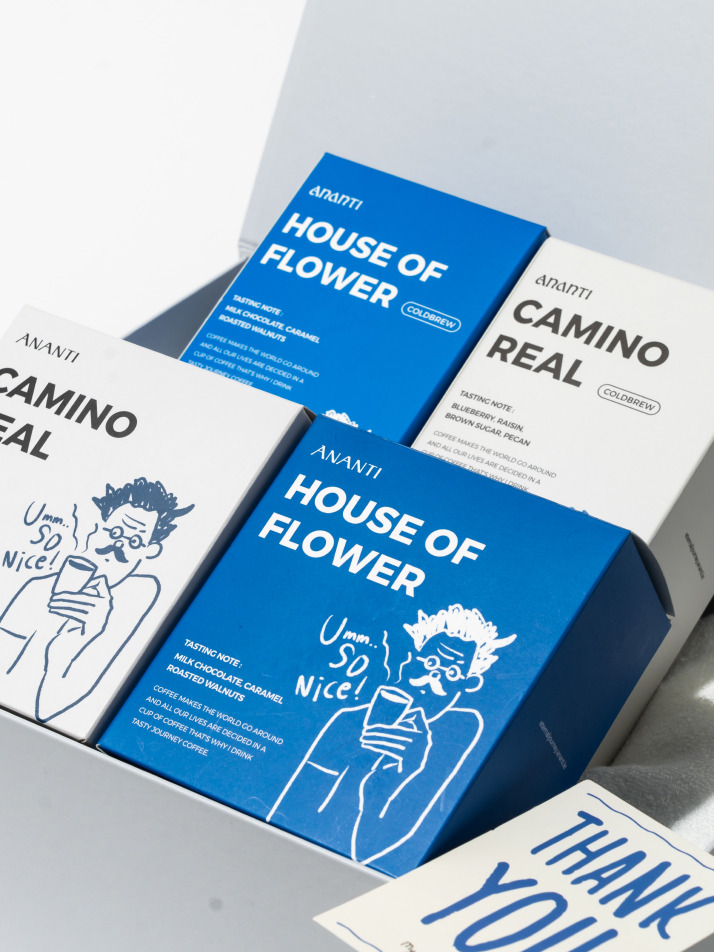 [선물패키지] 아난티 커피 HOUSE OF FLOWER+CAMINO REAL (콜드브루 파우치 + 드립백)