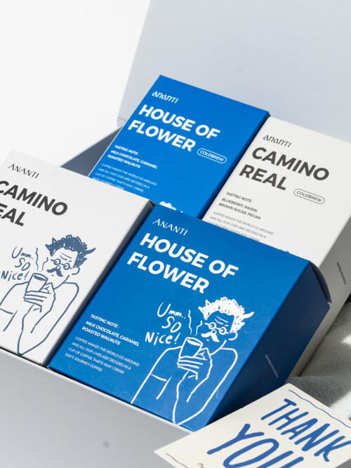 [선물패키지] 아난티 커피 HOUSE OF FLOWER+CAMINO REAL (콜드브루 파우치 + 드립백)