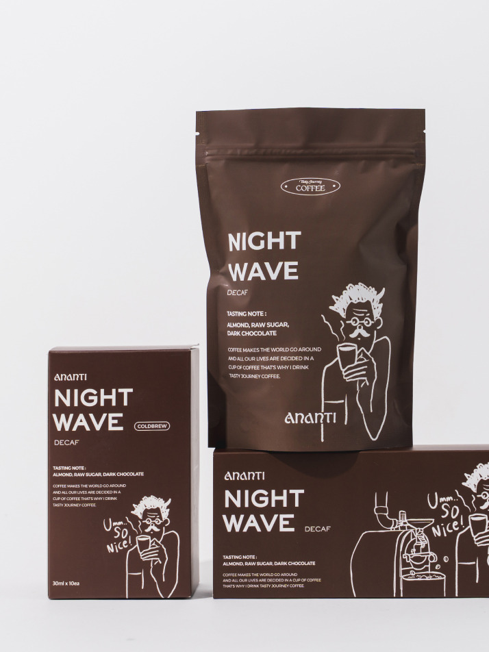 [테이스티 저니] 아난티 커피 원두 NIGHT WAVE 디카페인 200g
