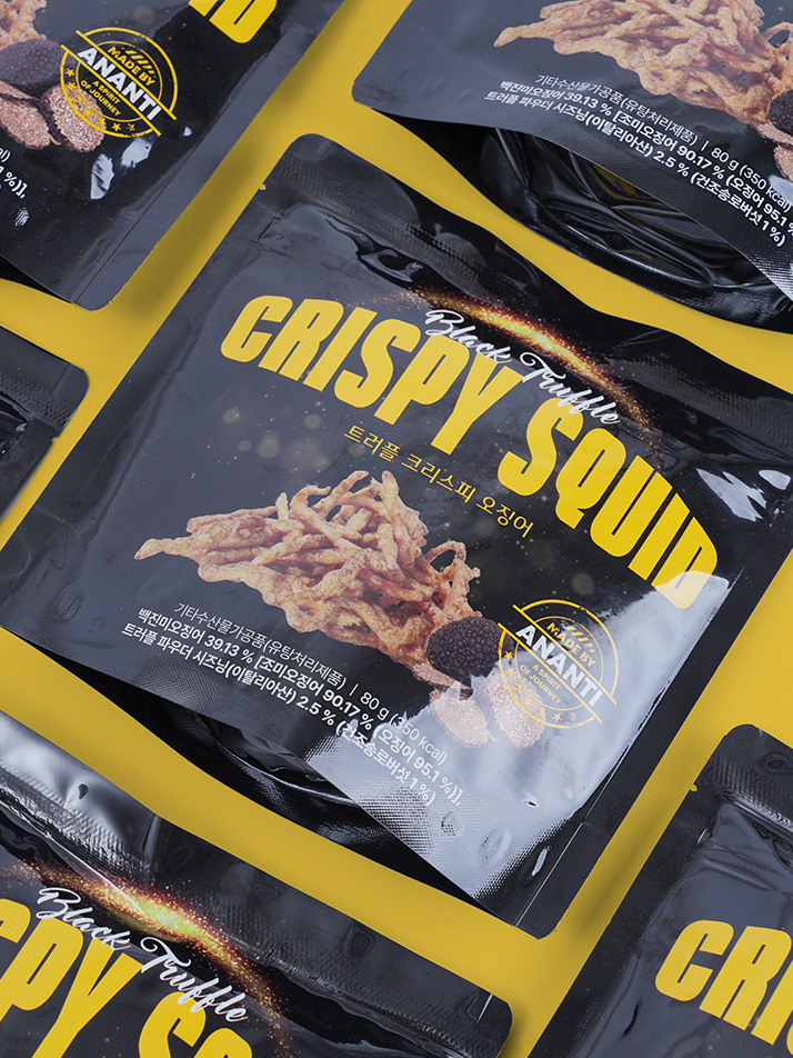 [첫구매] 아난티 크리스피 오징어 3팩 (트러플+바질 와사비+칠리&페퍼)
