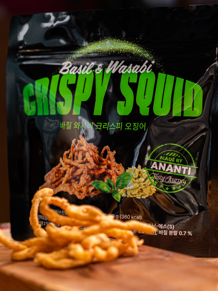 [첫구매] 아난티 크리스피 오징어 3팩 (트러플+바질 와사비+칠리&페퍼)