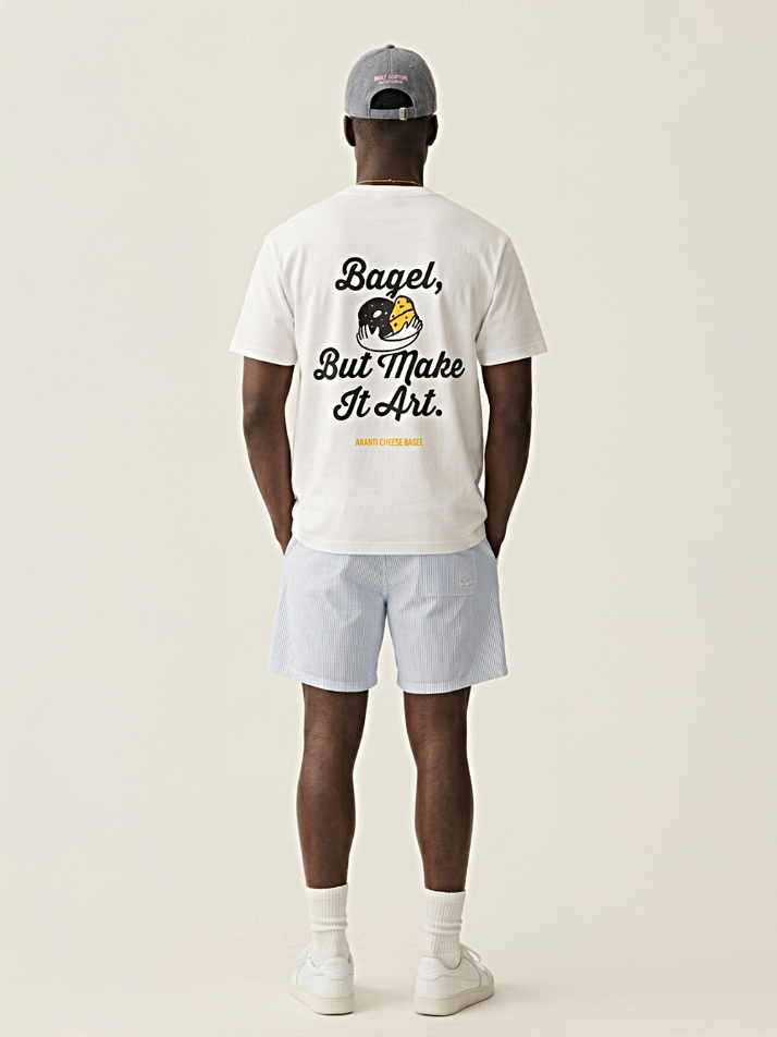 [아난티 앳 홈] 아난티 치즈베이글 아트 티셔츠 화이트