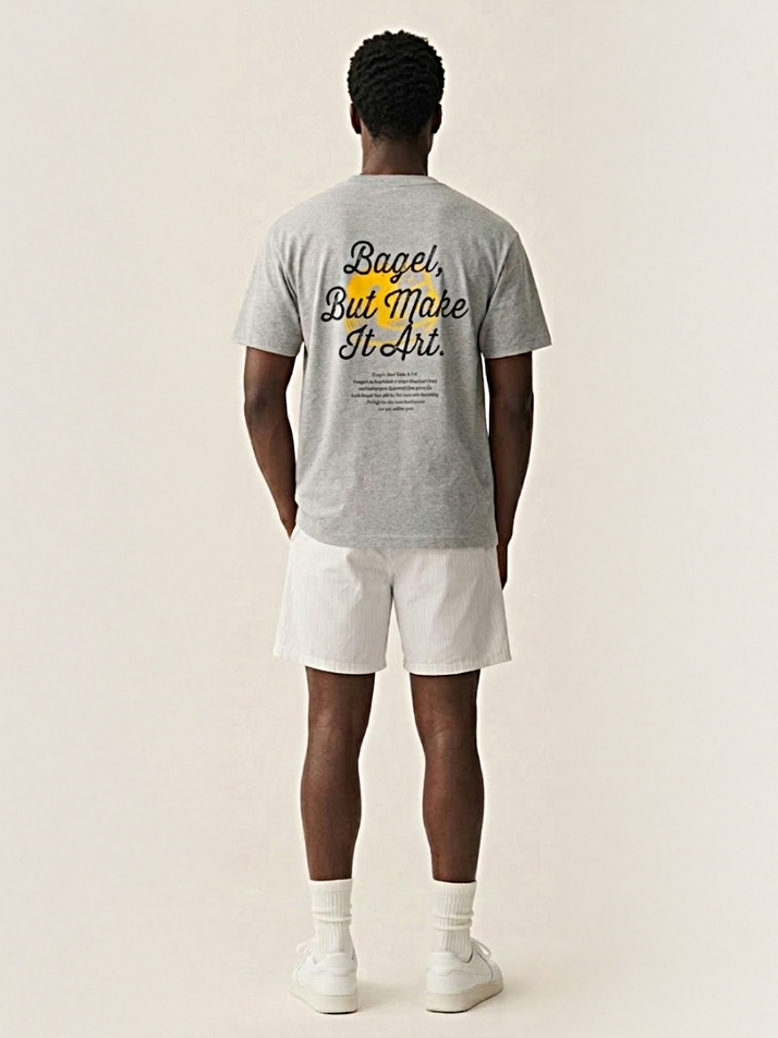[아난티 앳 홈] 아난티 치즈베이글 아트 티셔츠 그레이