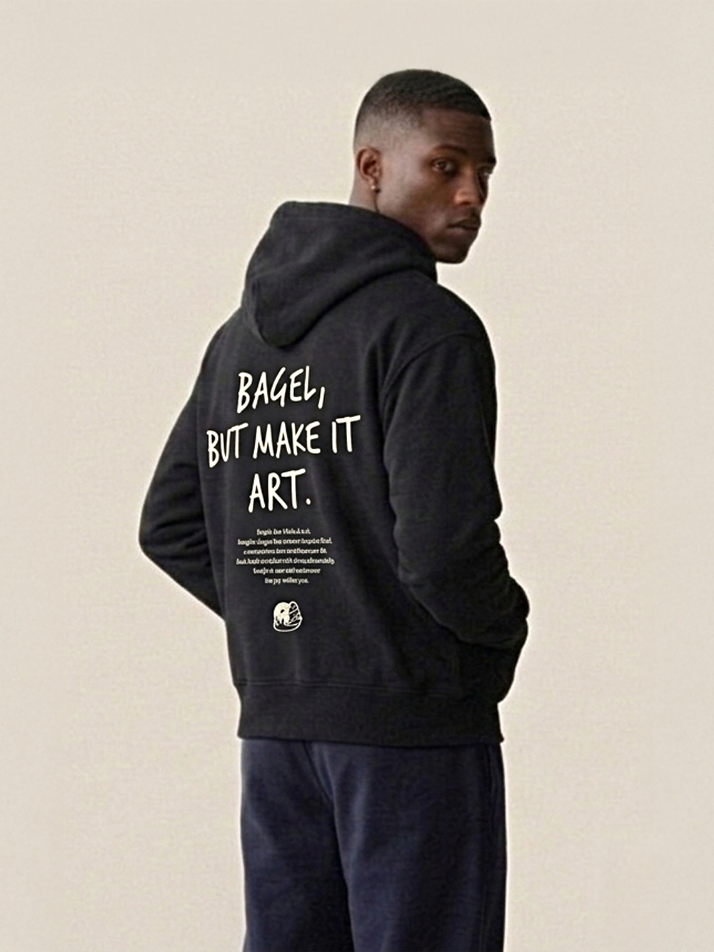 [아난티 앳 홈] 아난티 치즈베이글 아트 후드집업 블랙