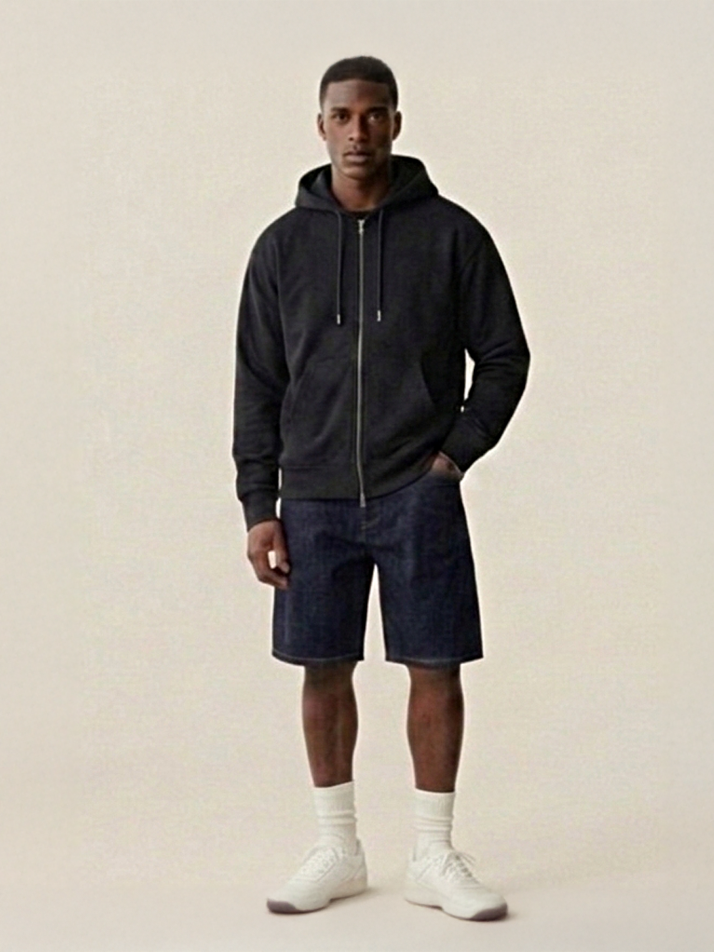 [아난티 앳 홈] 아난티 치즈베이글 아트 후드집업 블랙