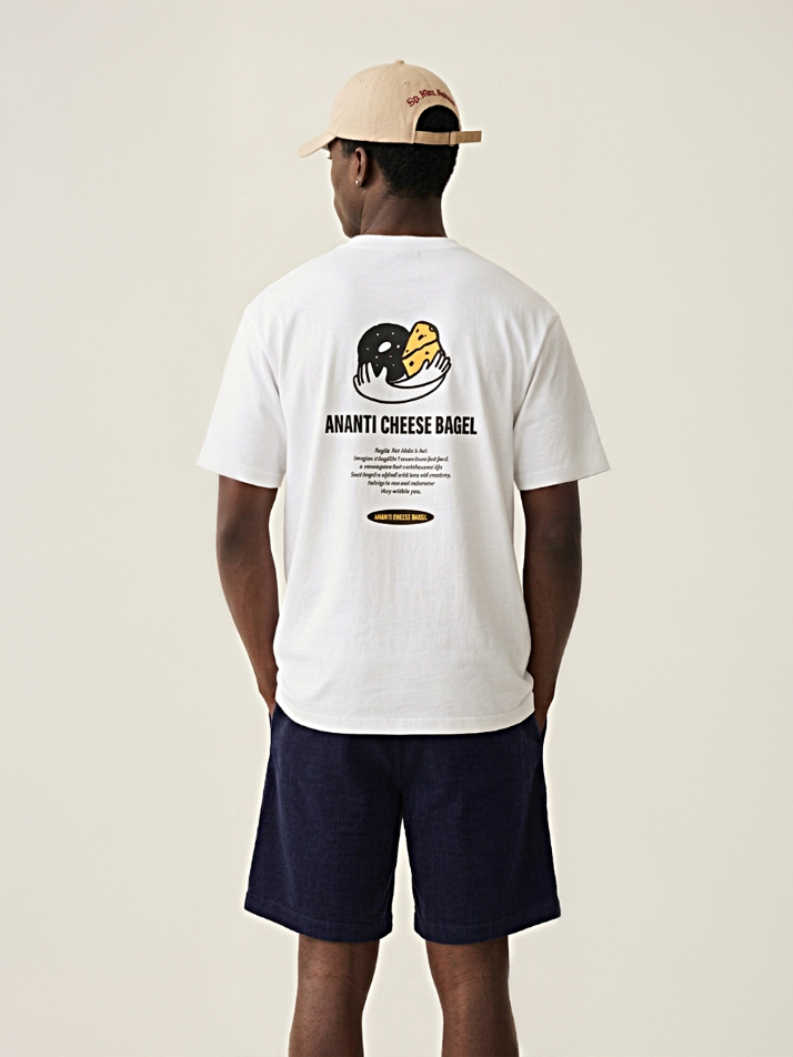 [아난티 앳 홈] 아난티 치즈베이글 티셔츠 화이트