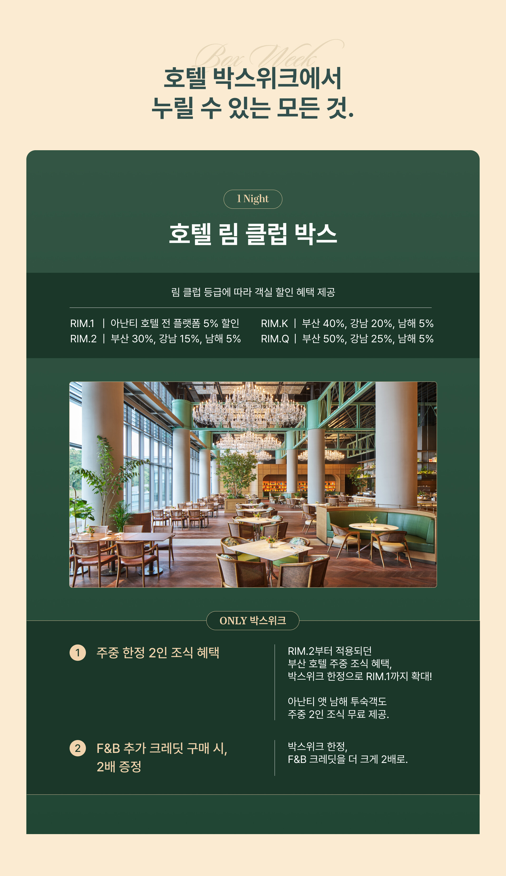 아난티 호텔 박스 위크